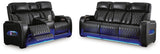 Beacon Point Dual Power Leather Reclining Sofa and Loveseat
