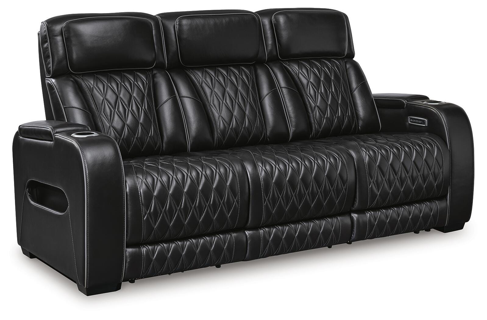 Boyington Dual Power Leather Sofa, Loveseat and Recliner