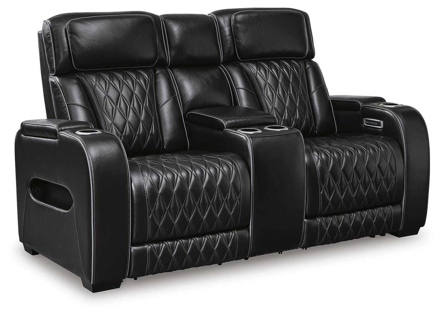 Boyington Dual Power Leather Sofa, Loveseat and Recliner
