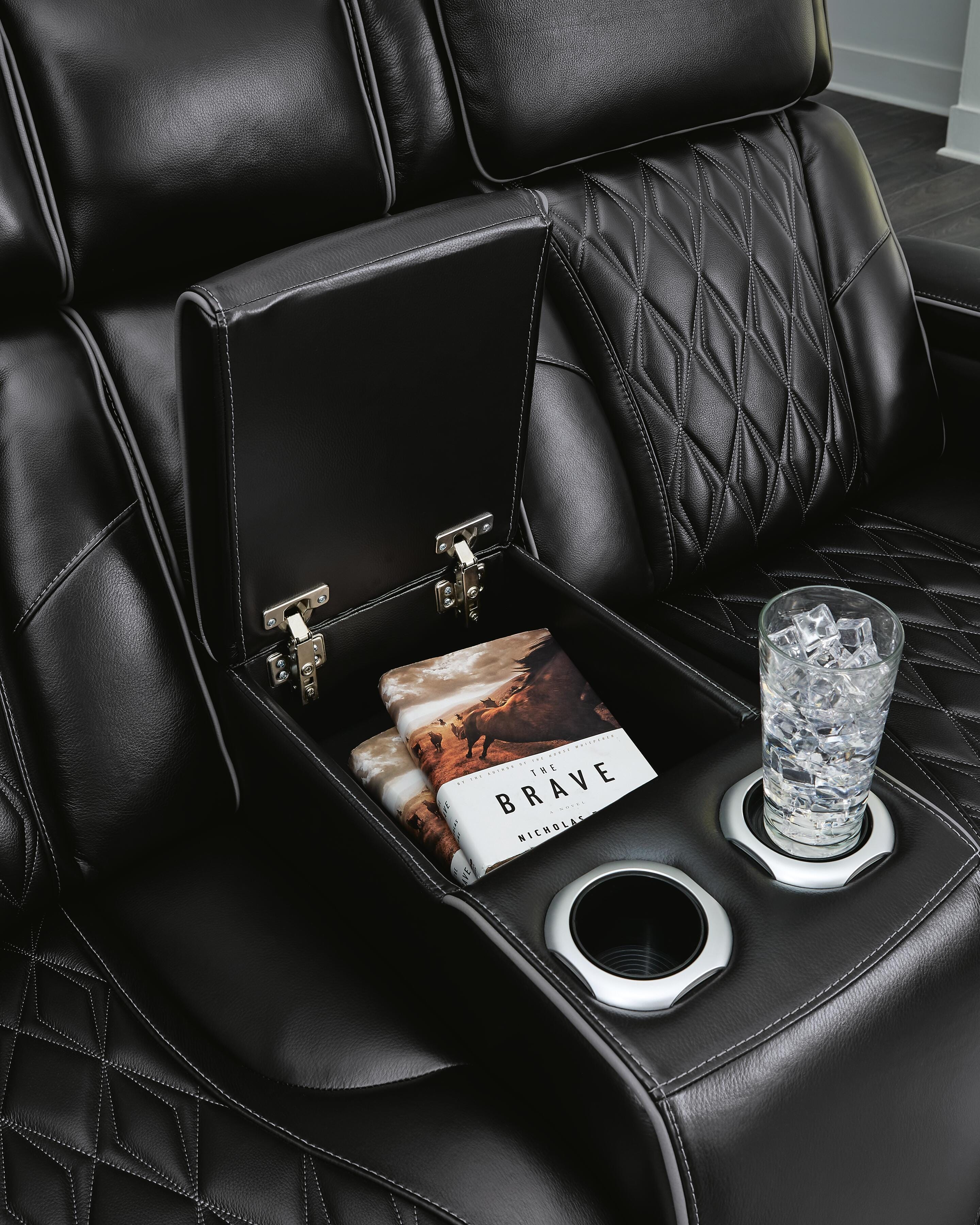Boyington Dual Power Leather Reclining Sofa and Loveseat