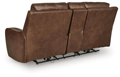 DeepWakes Silverbrooke Dual Power Leather Reclining Sofa and Loveseat