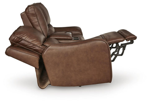 DeepWakes Silverbrooke Dual Power Leather Reclining Sofa and Loveseat