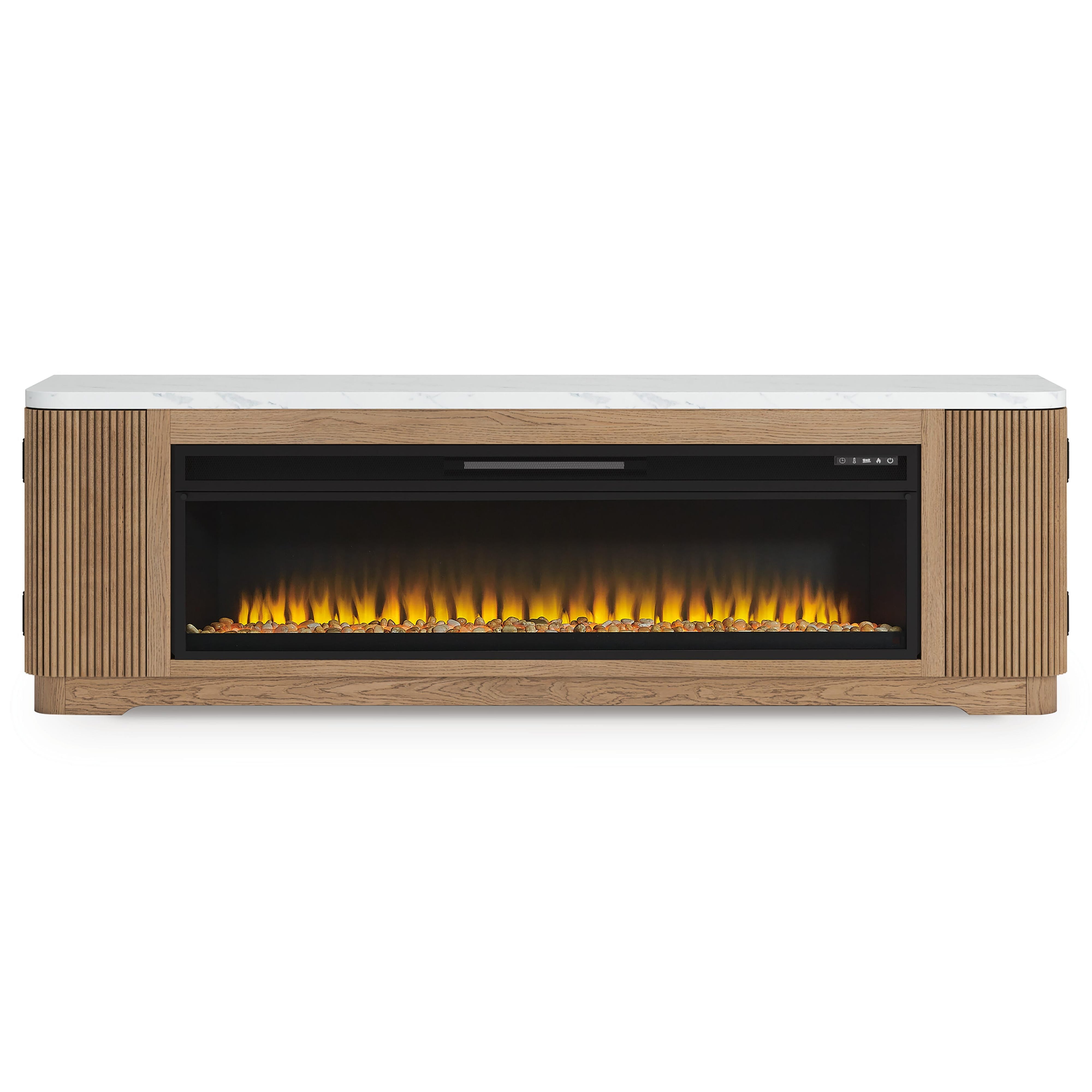Camdill 80" TV Stand with Electric Fireplace
